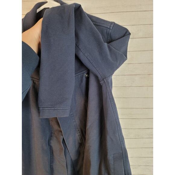 Lululemon Belle Wrap Asymmetrical Sweatshirt in Navy Blue, sz 2 - Picture 8 of 13